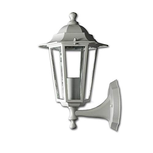 Licht-Erlebnisse K/CX/189907/091666 Lampe murale dextérieur rustique en aluminium, pour le jardin, la cour ou la maison, Weiß, E27 60.0W 230.00V