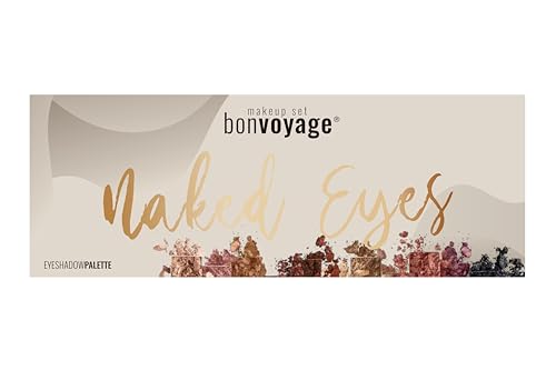 bonvoyage Essentials, Nude Eyeshadow Palette with Brush, 12 Matte and Shimmer Shades, Long-Lasting and Highly-Pigmented - Image 3