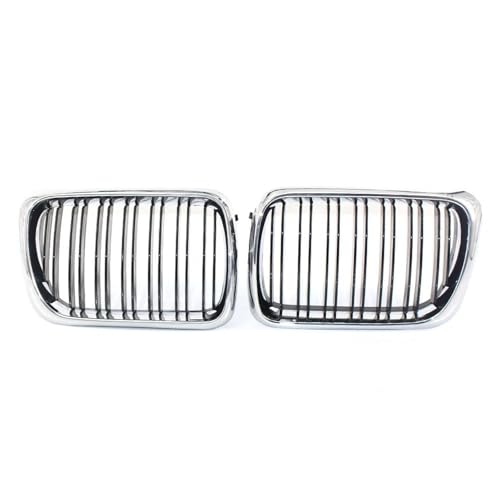 Grilles Avant pour BMW E36 1997-1999 Calandre Double Lamelle Chromée