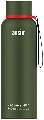 ANSIO Water Bottle,Vacuum Flask & Stainless Steel Water Bottle Double Walled Insulated Drinks Bottle Hot & Cold BPA Free Outdoor Sports Camping Hiking Cycling (750 ML, Aqua)
