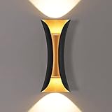 "Cintura delgada" Lámpara de Pared: 30*12.5*9.5cm. Diseño de perspectiva único, puede ser una decoración perfecta para su casa. Montaje en pared oculto, fácil de instalar. El diseño impermeable es adecuado para interiores y exteriores