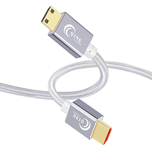 mini hdmi to hdmi cable 3 feet - 4K Mini HDMI to HDMI Cable 3ft, QING CAOQING High Speed Mini HDMI Cord