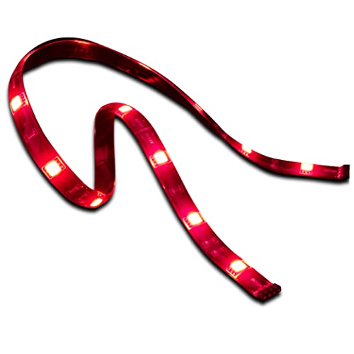 Akasa Vegas M | Bande lumineuse LED magnétique | Bande LED PC rouge 12 V | Connecteur RGB 4 broches ou connecteur Molex 4 broches | 50 cm | AK-LD05-50RD