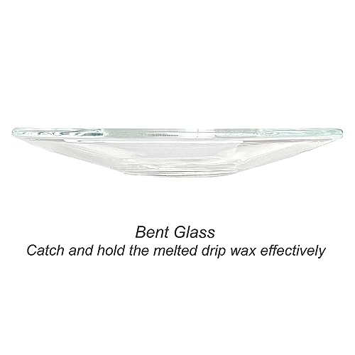 Vgeuna 12 Pieces Bent Glass Candle Bobeches, Candle Rings, Bobeches For Candlestick Holders (Round) #TOP2