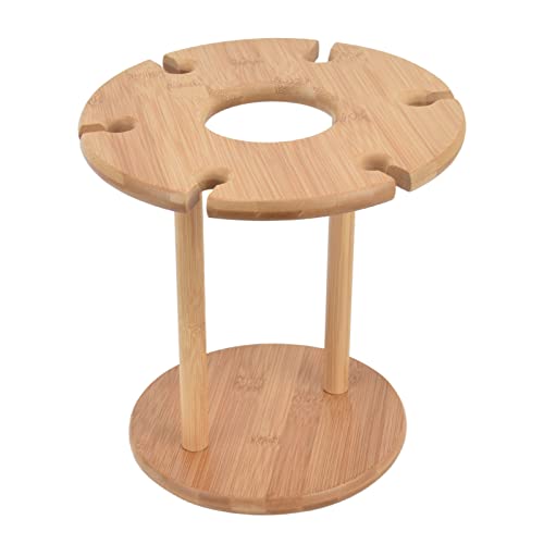 Mumusuki Arbeitsplatten-Weinglasregal, Bambus-Weinglasständer, Moderner Minimalistischer Weinflaschenhalter für die Wohnzimmerküche