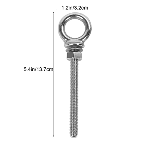 1PCS M10 X 100mm Stainless Steel Lifting Eye Bolts with Nuts and Washers - Image 3
