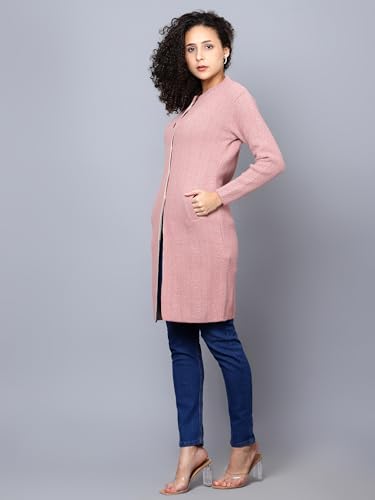 Image of Women's Winter Long Woollen Cardigan.