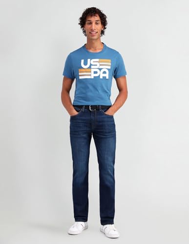 Image of Harold Slim Straight Fit Blue Jeans