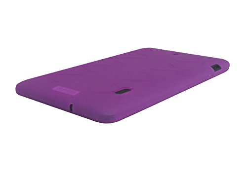 Nook Tablet 7 2016 Tpu Case- Ishoppingdeals Ultra–Slim Tpu Rubber Gel Cover With Textured, Non-Slip Grip For Barnes & Noble Nook Tablet 7 Inch (Bntv450) Android Tablet 2016 Release- Purple #TOP6