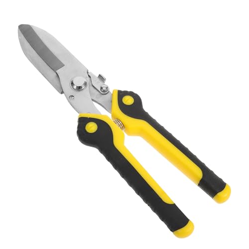 OUNONA Cisailles à Tôle Robustes en Acier Inoxydable Certifiées, Lame Droite Ultra-tranchante, Coupe Précision Multifonction Extérieur Professionnel, Outil Manuel Coupe-acier,