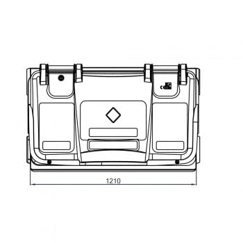 ESE Conteneur à déchets Professionnel 660 L - Robuste et éco-Responsable 100% recyclé - Poubelle 4 Roues dont 2 avec Frein - Anthracite – Fabriqué en France