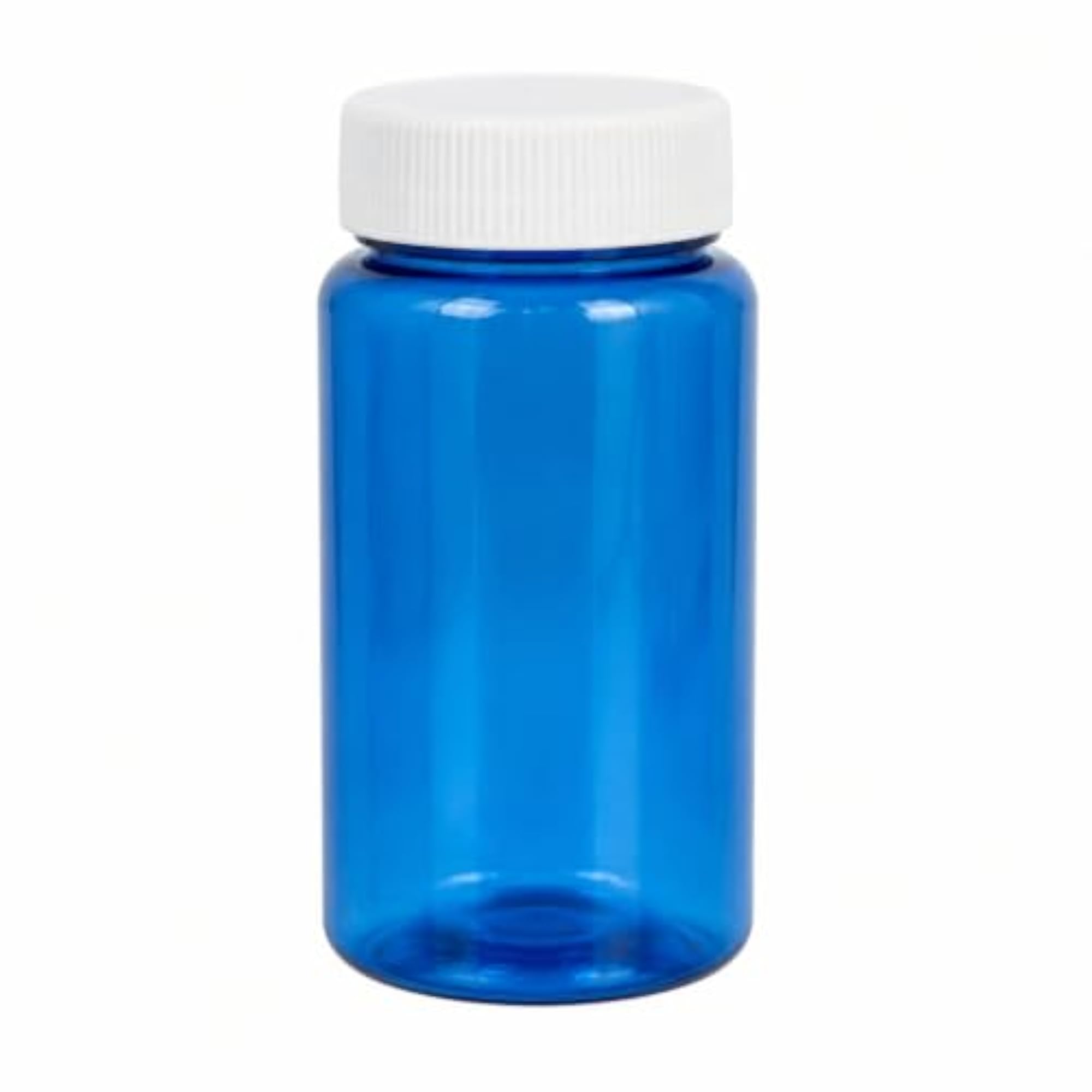 Pharma Blue Transparent Plastic Jar, 70CC