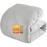 VK Living 掛け布団 シンサレート シングル 冬 羽毛より暖かい 【SUPER HOT】 洗える 2.1kg あったか 24時間持続制菌消臭 オールシーズン ほこりが出にくい 体にフィット 150x210 グレー