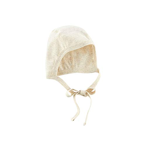 Living Crafts - HIXI | Baby Unisex Mütze Hut Baumwolle Baby Mütze Mütze für Kleinkinder Babymütze Erstlingsmütze kuschelig für drinnen und draußen (62/68 Natural Melange)