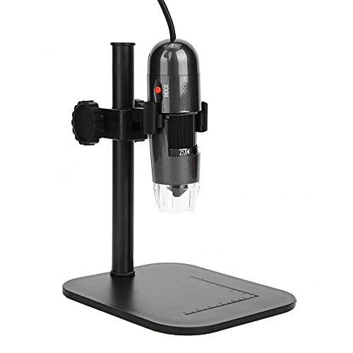 Microscope S04 8LED Light 25X-600X Digital Instrument con Lifting Bracket per Win 10 usb bianco
