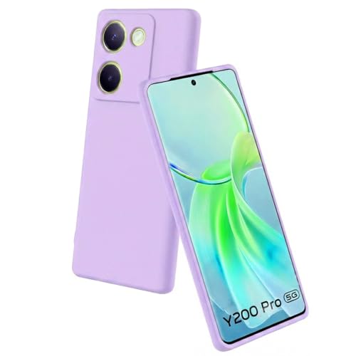 Image of Back Cover for Vivo Y200 Pro 5G / Y300 Plus 5G | Full Camera Protection | Premium Liquid Silicon Case | Flexible Bumper Case for Vivo Y200 Pro 5G / Y300 Plus 5G (Purple)