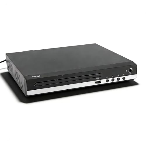 SENECESLI Reproductor de DVD para TV, Reproductor de CD DVD Multiregión con Reproducción USB y Control Remoto HDMI 1080P, para Sistemas de Entretenimiento en el Hogar Smart TV (Enchufe de la UE)