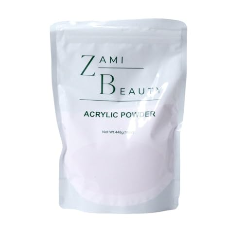 Zami Beauty Acrylic Powder 16 Onzas Clear & Pink Cover Professional Manicurist
