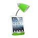 Simple Designs LD1002-GRN Gooseneck Organizer Desk Lamp with iPad Tablet Stand Book Holder, Green