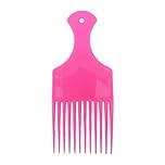 Afro Comb For Detangling And Styling, Professional Hairdressing Tool For Curly, Wavy, Frizzy And Afro Hair, Reduces Breakage, Pulling And Gentle On The Hair And Scalp (Light Pink)