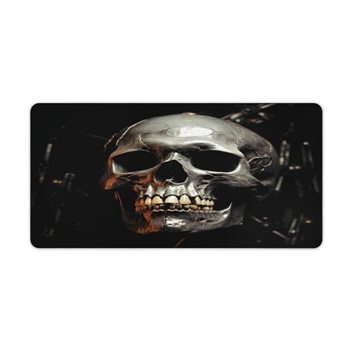 Eerie Scary Skull Mouse Pad grande antideslizante