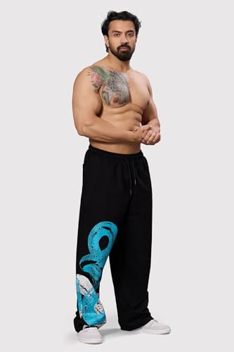 Image of FUAARK Mens Cotton Python Loose Oversized Track Pant