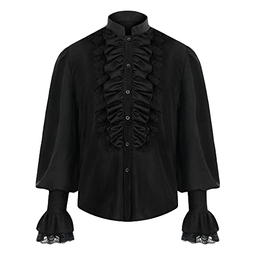 Camisas medievales piratas para festivales renacentistas y cosplay gótico