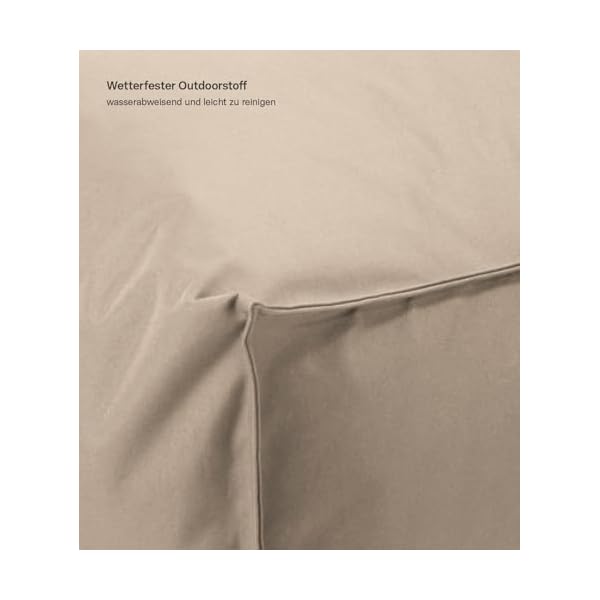 mokebo Sitzsack Sundowner mit Hocker Beige-Khaki