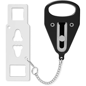 Portable Door Lock for Travel â Hotel Door Locks for Travelers Security â Door Safety Lock from Inside for Home & Apartment â Travel Locks for Hotel Rooms â PocketLock (Black)