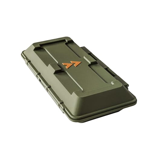 ARC Raiders Inspired Tactical Desktop Storage Box Sci-Fi Weapon Case Style Organizer with Magnetic Closure 180 Open Hard Shell Container for Pens Collectibles Olive Green