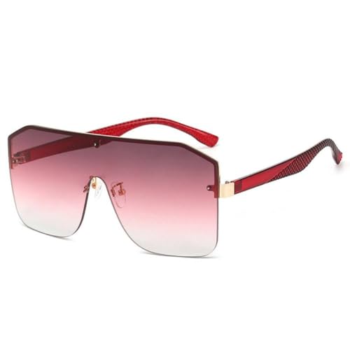 Lunettes de soleil carrées grande monture Uv400 pour femme