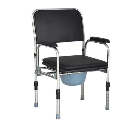 RENJJPBO Folding Bedside Commode Chair 3 In1 Potty,Bathroom Safety Frame for Elderly Comes with Splash Guard Bucket Lid