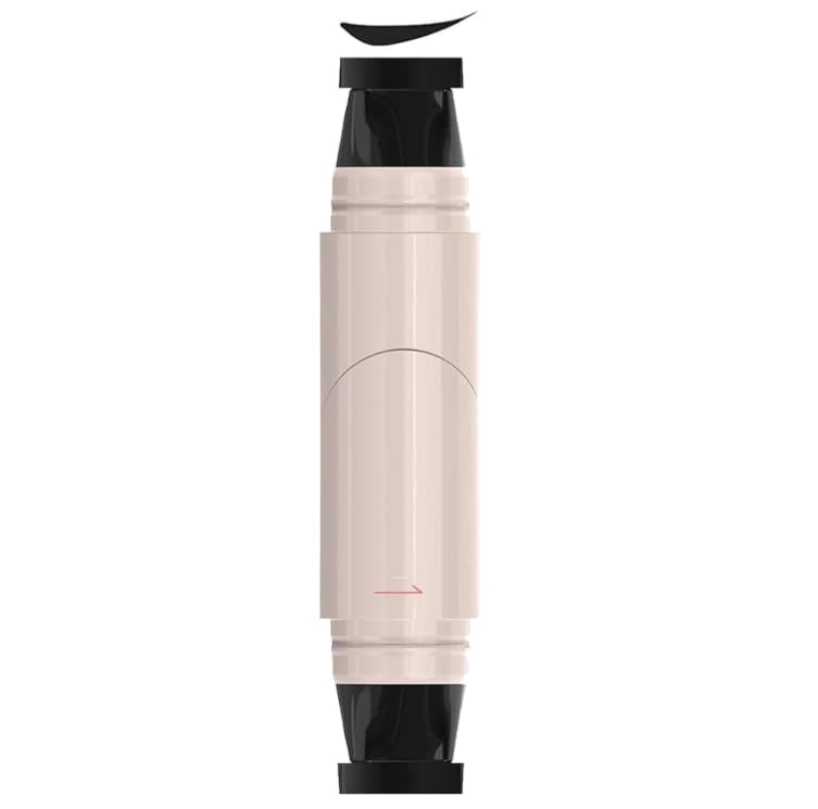 Delineador de ojos líquido con sello giratorio integrado,delineador de ojos líquido de doble cabezal,delineador de precisión,delineador de un solo trazo,resistente al agua y a las manchas (Negro)