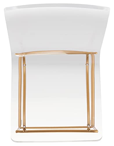Safavieh Couture Collection Bryant Acrylic 24-Inch Kitchen Island Breakfast Nook Counter Bar Stool, Clear/Gold #TOP7