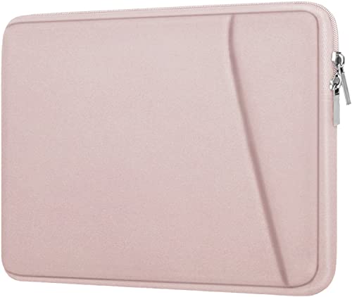 Image of Laptop case 15.6 inch, Durable Briefcase Shockproof Protective Cover, Handbags Portable Laptop Bag for 15.6 inch HP Dell Asus Lenovo Notebook Computer Sleeve with Front Pocket, Pink