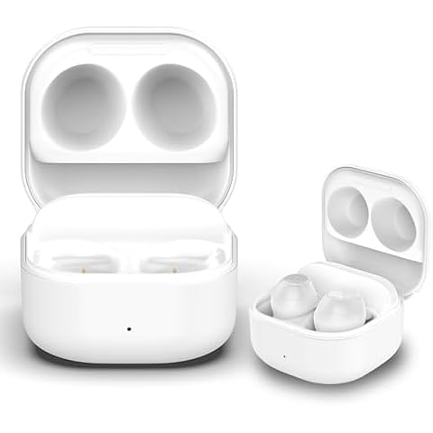 Compatible with Samsung Galaxy Buds FE(White), Rinetics Wired Charging Case Replacement Charger Case for Samsung Galaxy Buds FE (Earbuds not Included) Cover