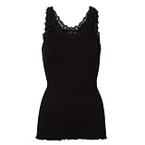 Seidiger Griff Rosemunde Damen Top schwarz XL