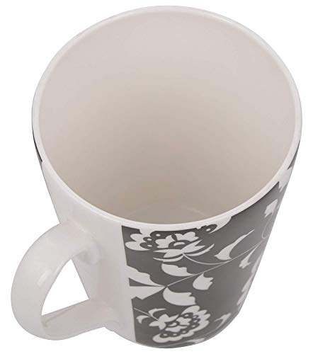Image of Dandy Lines Conical Black and White Floral Design, 95015, Pack of 4