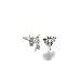 Amoracast Sterling Silver Bee Ear Stud 8x11mm, 8 x 11mm