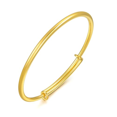 CHOW SANG SANG 999.9 24K Solid Gold Price-by-Weight 22.83g Gold Polished Finished Bangle for Unisex, Men, Women 09218K | Size Adjustable3