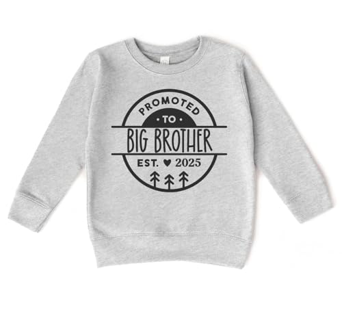 Big Brother Established 2025, Promoted to Big Brother Toddler Crew Neck Sweatshirt