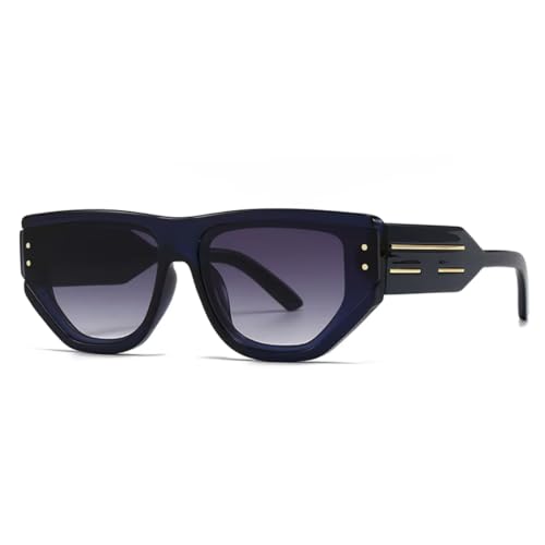 Lunettes de soleil tendance femmes haut de gamme à décoration en ligne et rivets