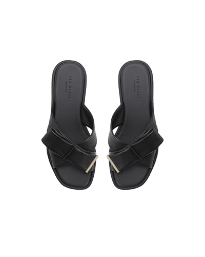 Image of Ted Baker Women's Spencer Leather Cross-Strap Bow Slide