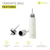 BALIBETOV butelka do yerba mate 25 fl oz z samoczynnym serwowaniem – kompletny zestaw do parzenia mate – izolowana próżniowo – podwójny dyfuzor i szczelny projekt – utrzymuje wodę na gorąco przez