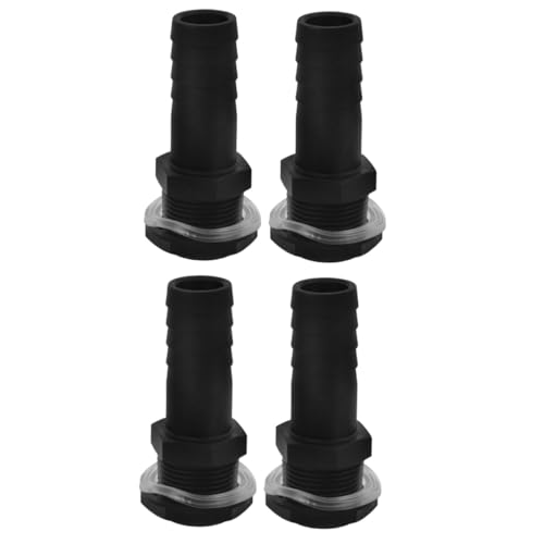 MAGICLULU 4 pièces Connecteur Adaptateur pour Réservoir Eau Raccord Extérieur pour Tuyau Arrosage Accessoire Plastique pour Cuve et Tonneau de Pluie