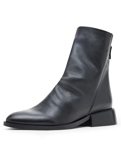 Steve Madden Women's Nexie Ankle Boot, Black Leather, 9