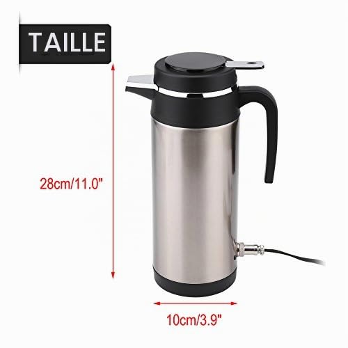 Bouilloire électrique 1200ML 12V Voiture en Acier Inoxydable électrique dans la Voiture KettleTravel Thermoses Chauffage Bouteille D'eau Accessoire Automatique