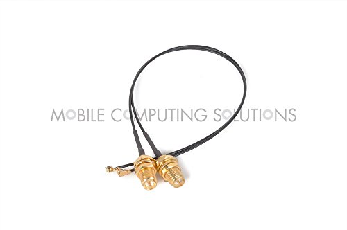 Mobile Computing Solutions 2X 20cm U.fl/IPEX to RP-SMA Pigtail for Mini PCIe WiFi