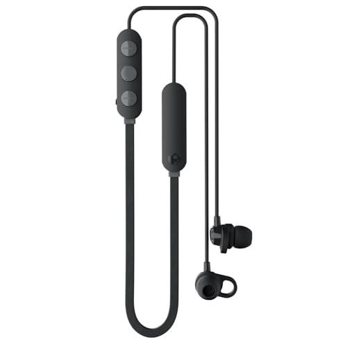 Image of Skullcandy Jib+ Wireless Earbuds,Bluetooth Headphones,Up to 6 Hours Battery,Noise Isolating Fit,Water Resistant,Microphone for iPhone Android,Convenient Collar and 3 Ear Gel Sizes - Black,(Pack of 2)