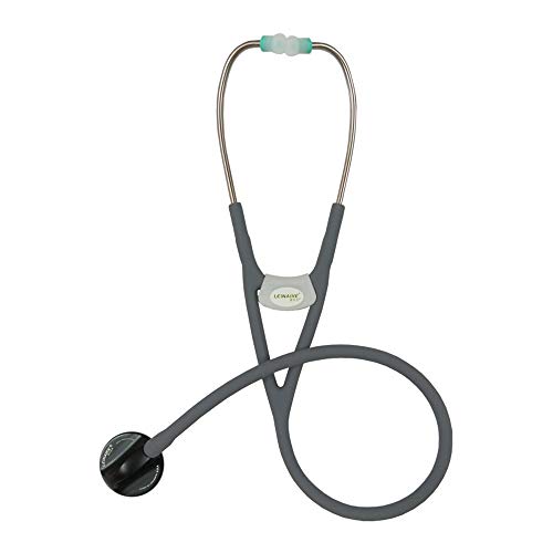 SUN RDPP Stetoscopio Capo per la Medicina e la casa, stetoscopio per Adulti, Infermieri, Medici,Grigio